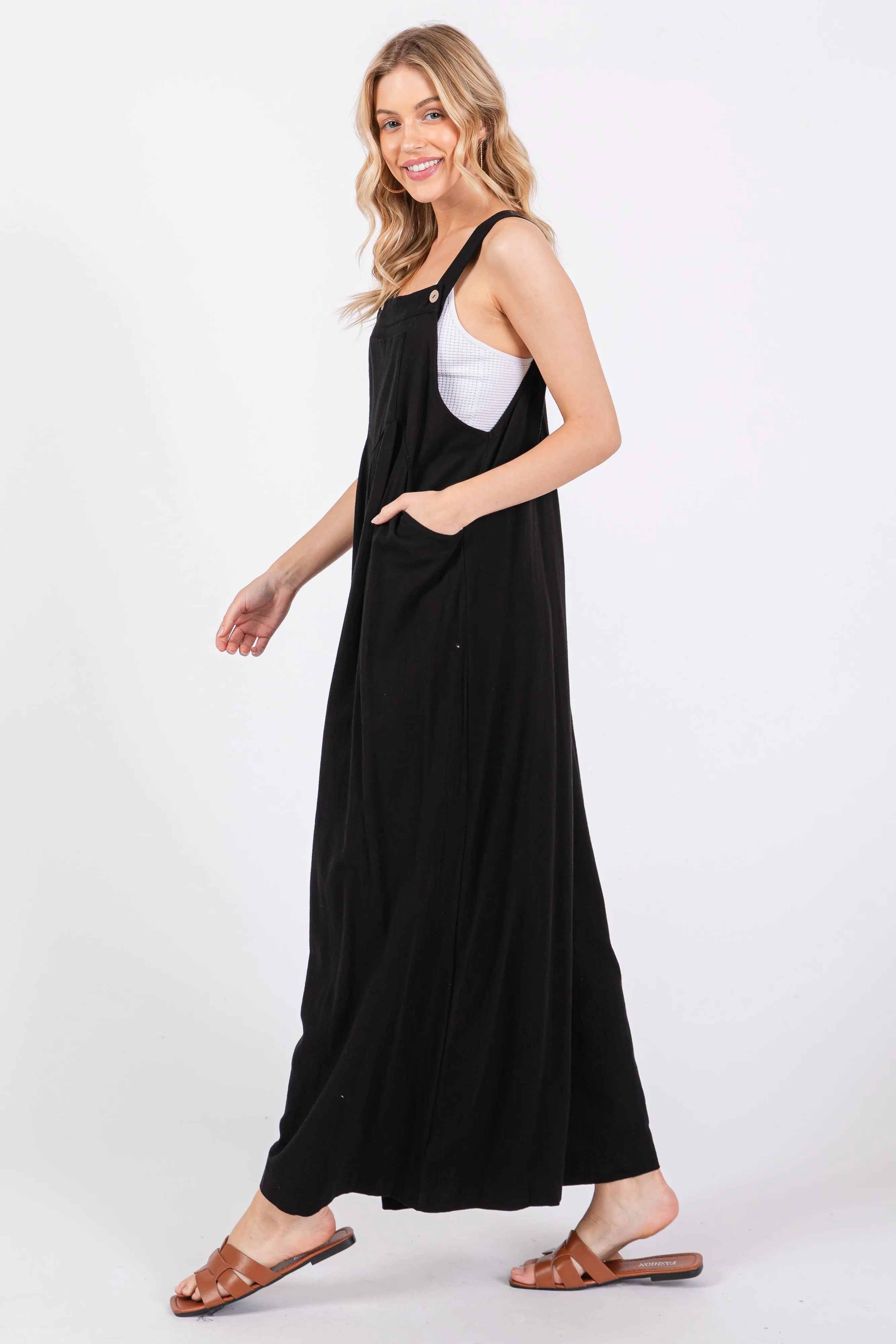 Black Wide Leg Jumpsuit sold by Pinkblush product image thumbnail 2