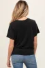 Black Dolman Sleeve Maternity Top sold by Pinkblush