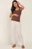 Brown Ribbed Maternity Tank Top sold by Pinkblush