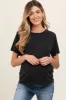 Black Dolman Sleeve Maternity Top sold by Pinkblush