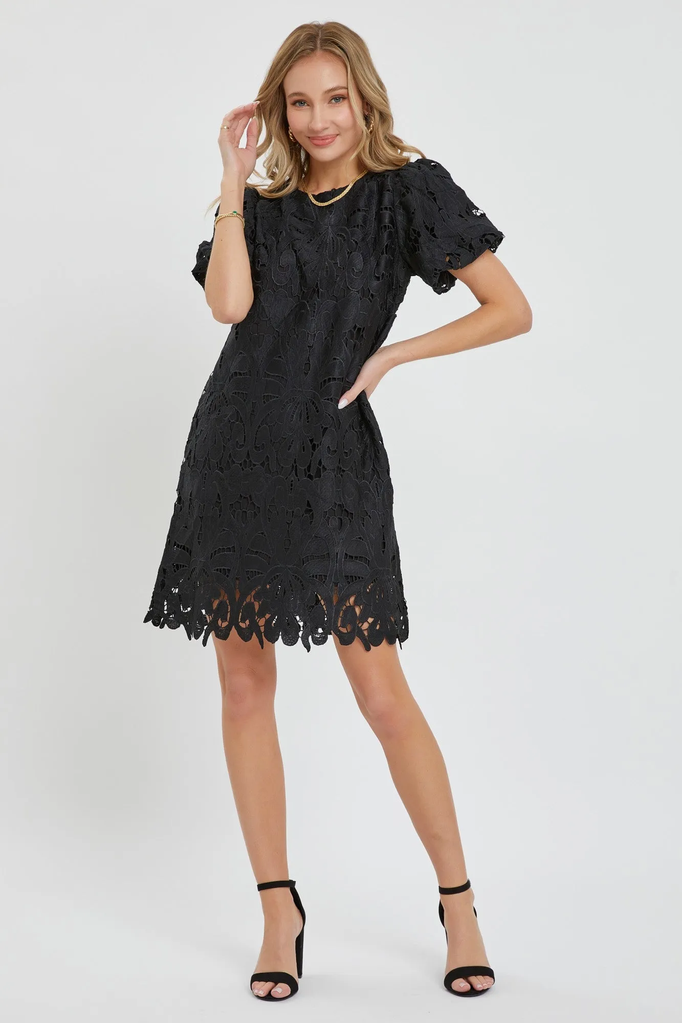 Black Lace Dress sold by Pinkblush