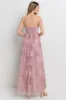 Mauve Floral Lace Overlay Maxi Dress sold by Pinkblush