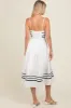 Ivory Contrast Stripe Midi Dress sold by Pinkblush