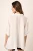 White Button Down Collared Top sold by Pinkblush