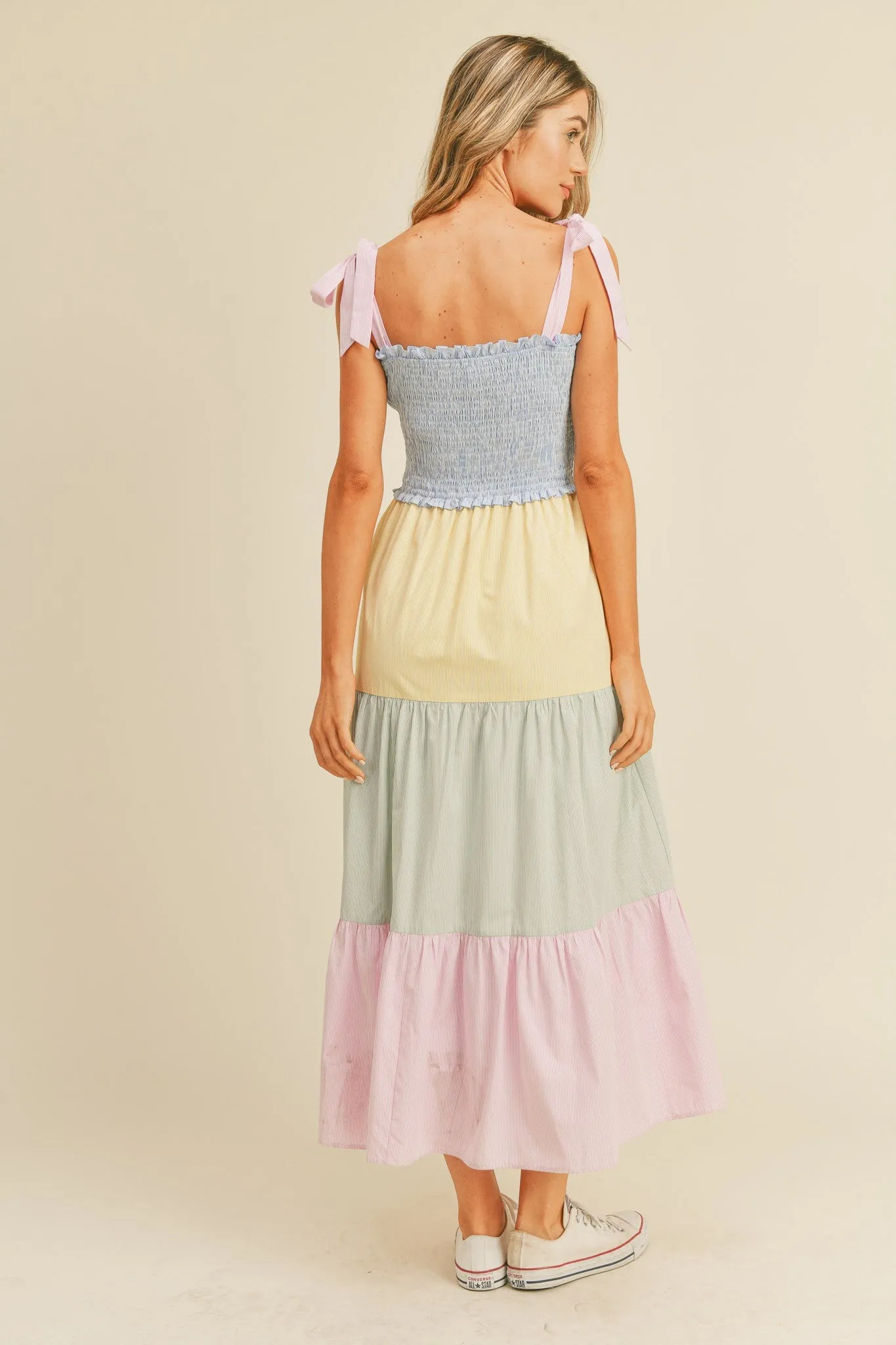 Mint Puff Sleeve Ruffle Hem Maternity Midi Dress sold by Pinkblush product image thumbnail 2