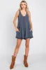 Grey Rounded V-Neck Sleeveless Romper sold by Pinkblush