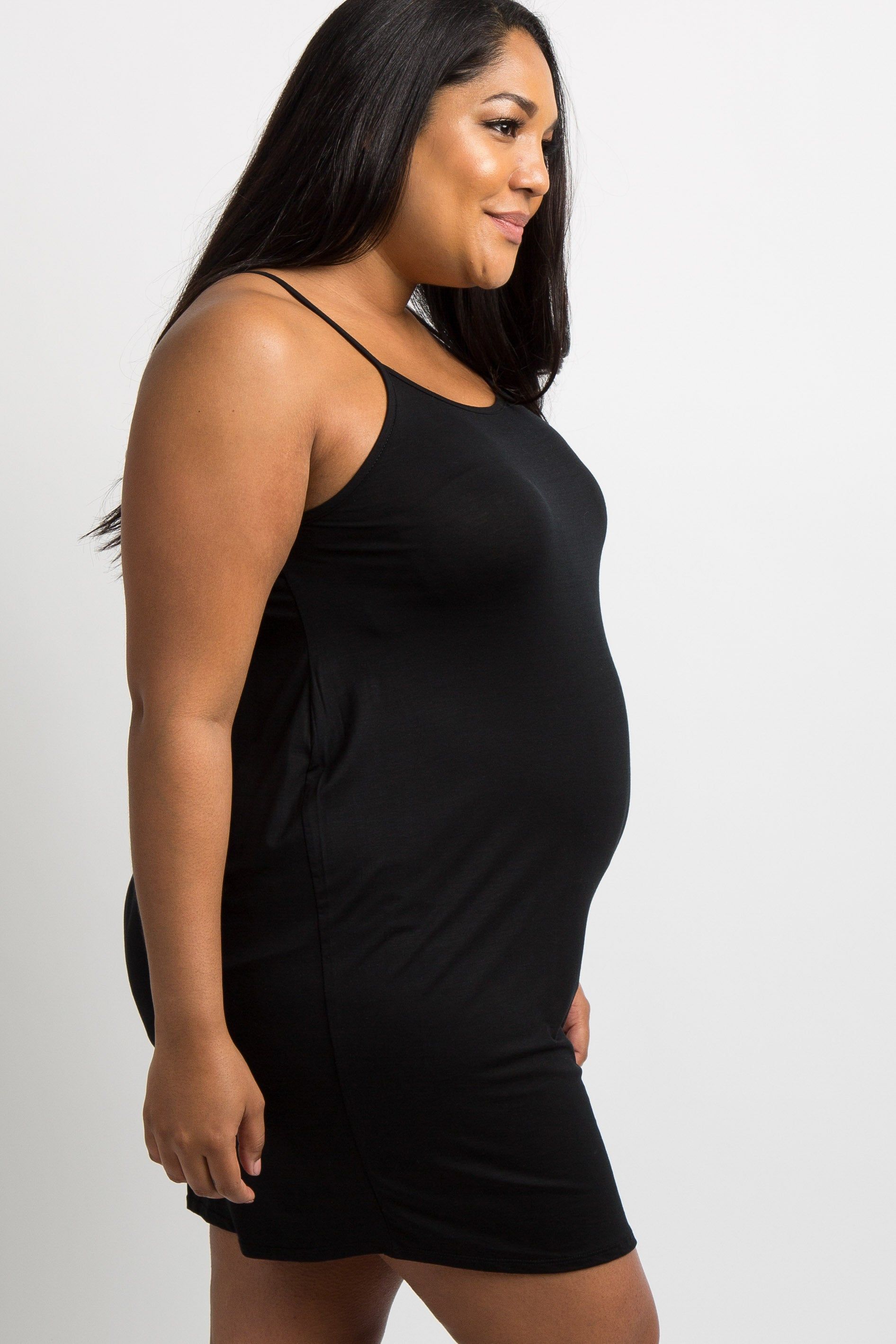 PinkBlush Black Basic Plus Maternity Sleep Dress sold by Pinkblush product image thumbnail 3