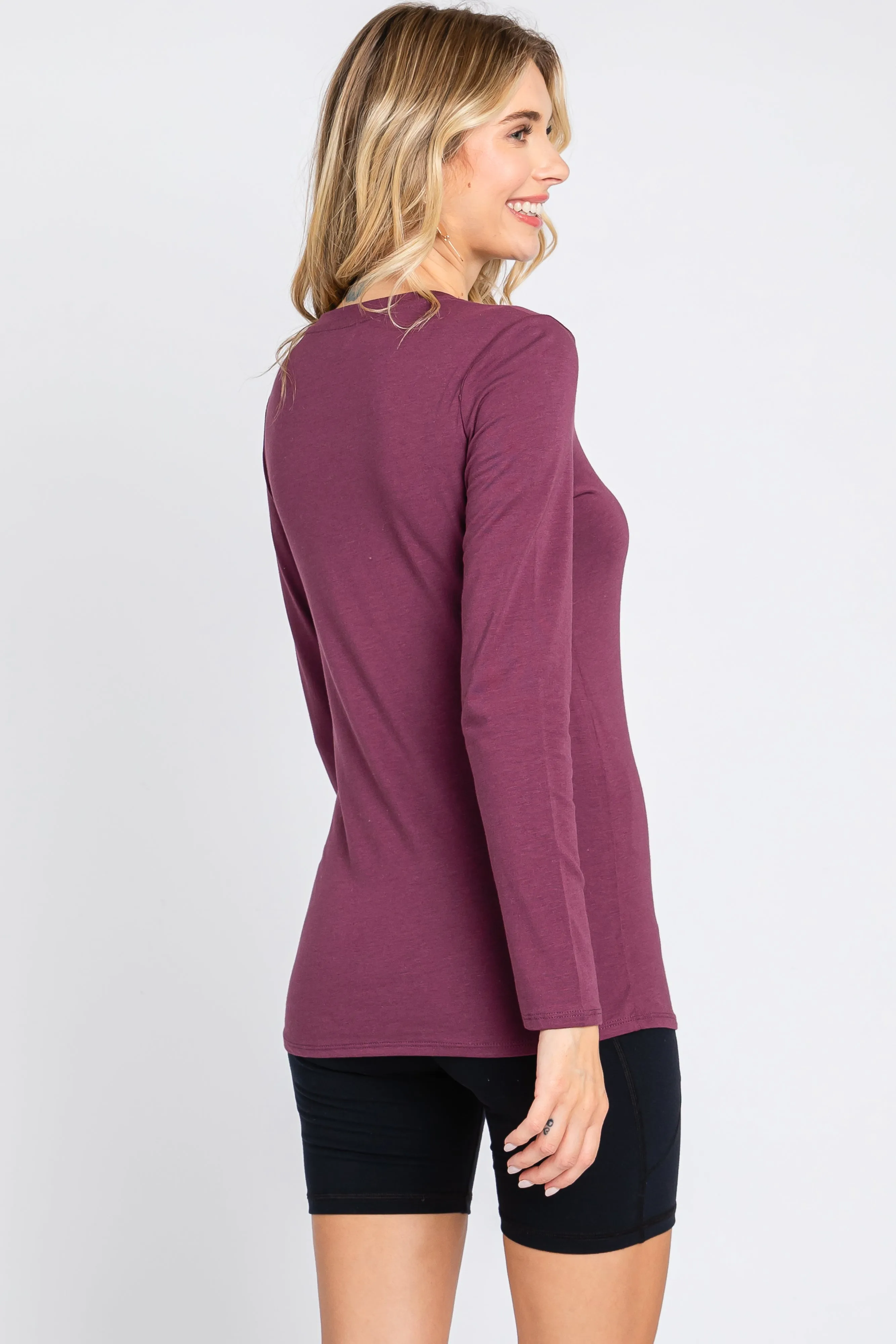 Plum Long Sleeve Top sold by Pinkblush product image thumbnail 3