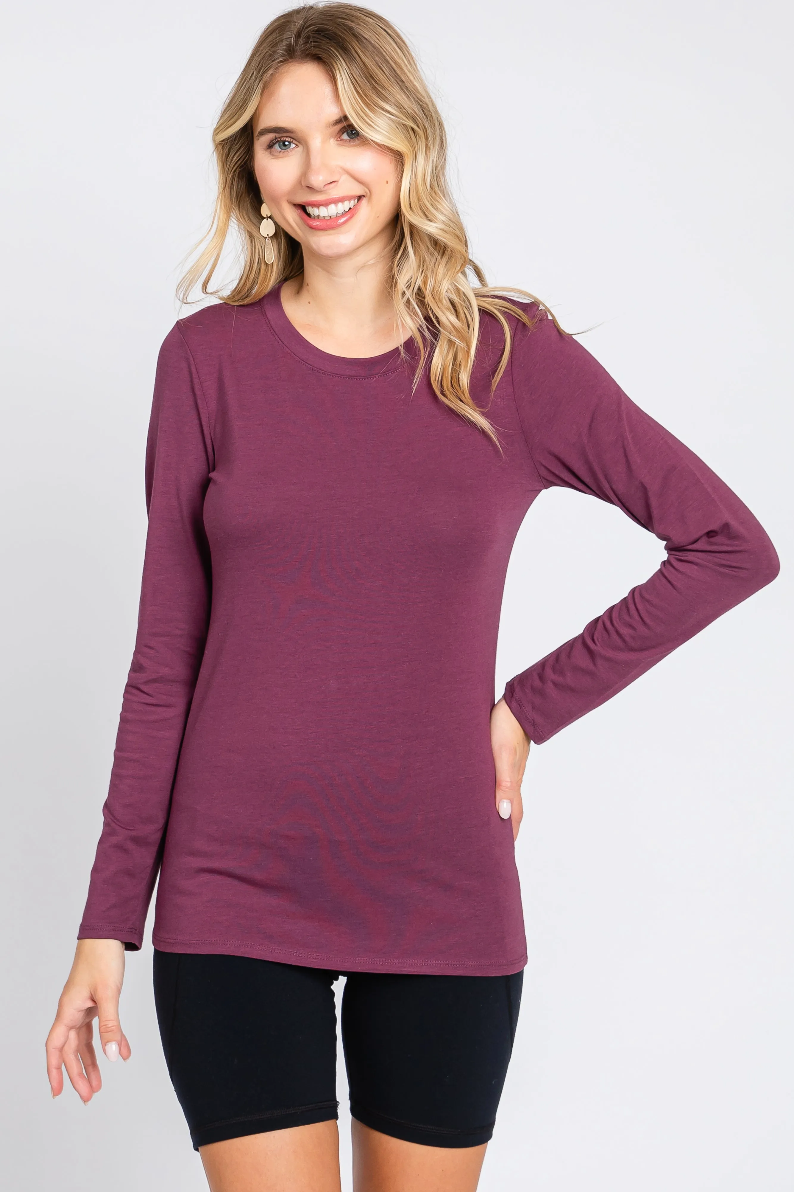 Plum Long Sleeve Top sold by Pinkblush