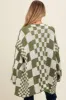Olive Mixed Check Pattern Chunky Maternity Cardigan sold by Pinkblush