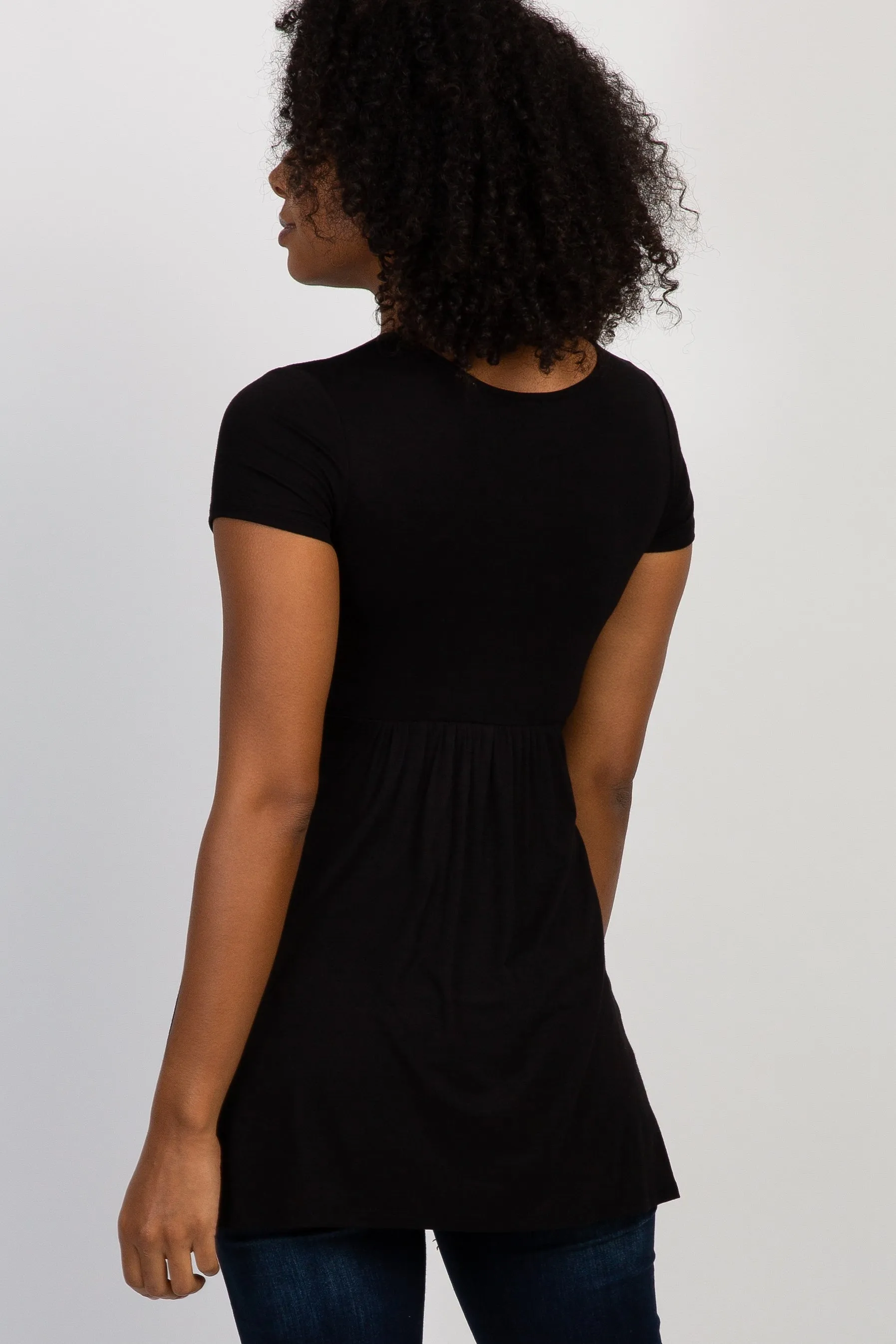 PinkBlush Black Draped Front Nursing Top sold by Pinkblush product image thumbnail 3