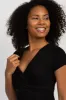 PinkBlush Black Draped Front Nursing Top sold by Pinkblush