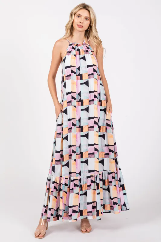 Black Empire Ruffle Hem Midi Dress sold by Pinkblush