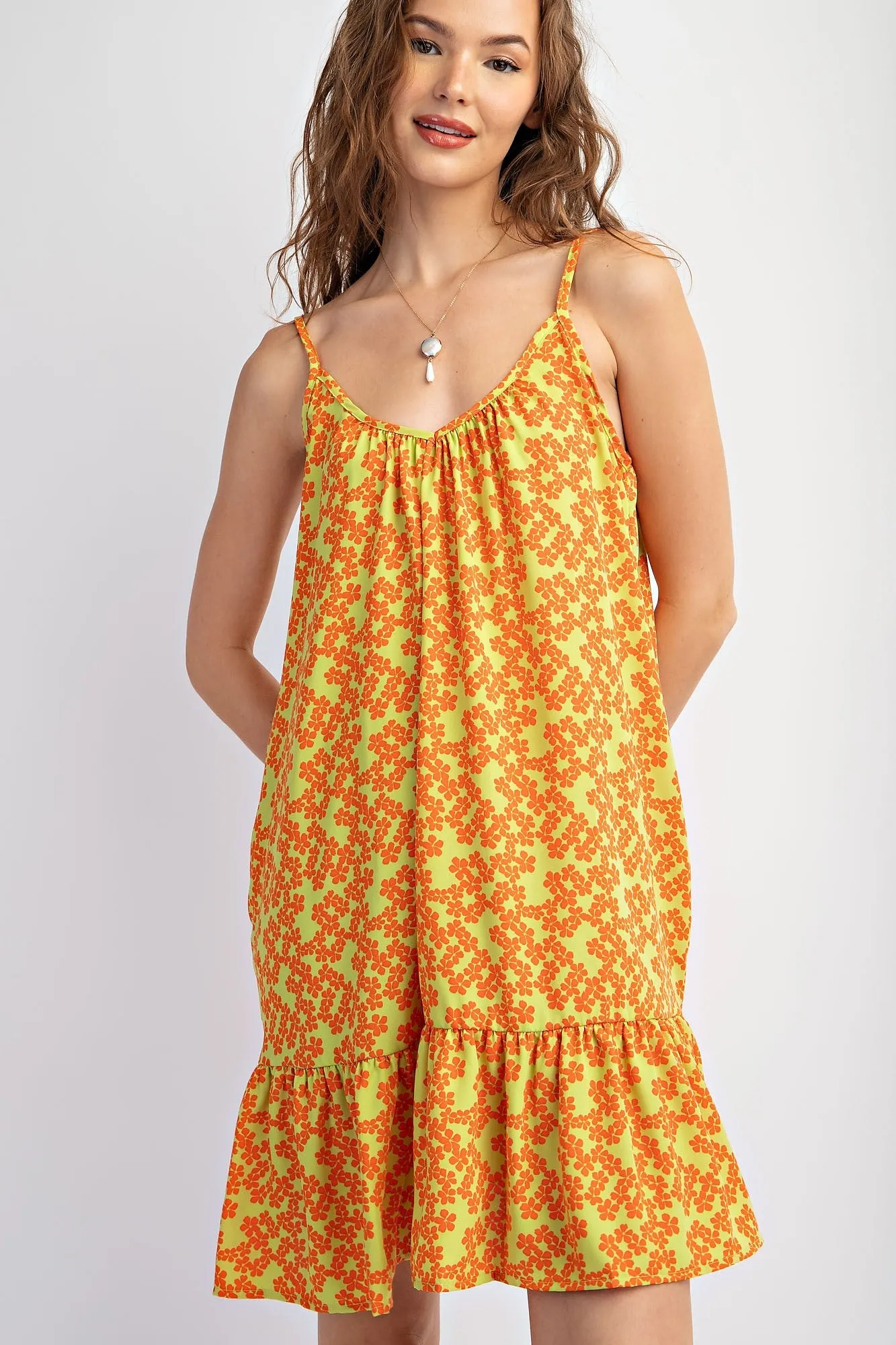 Sunny Lime Floral Printed Cami Dress sold by Pinkblush product image thumbnail 2