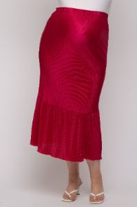 Red Plisse Maternity Plus Maxi Skirt sold by Pinkblush