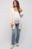 Cream Chunky Knit Oversized Maternity Cardigan sold by Pinkblush