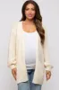 Cream Chunky Knit Oversized Maternity Cardigan sold by Pinkblush