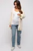 Cream Chunky Knit Oversized Maternity Cardigan sold by Pinkblush