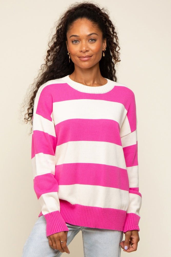 Fuchsia Striped Sweater sold by Pinkblush