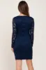 Navy Blue Lace V-Neck Maternity Fitted Dress sold by Pinkblush