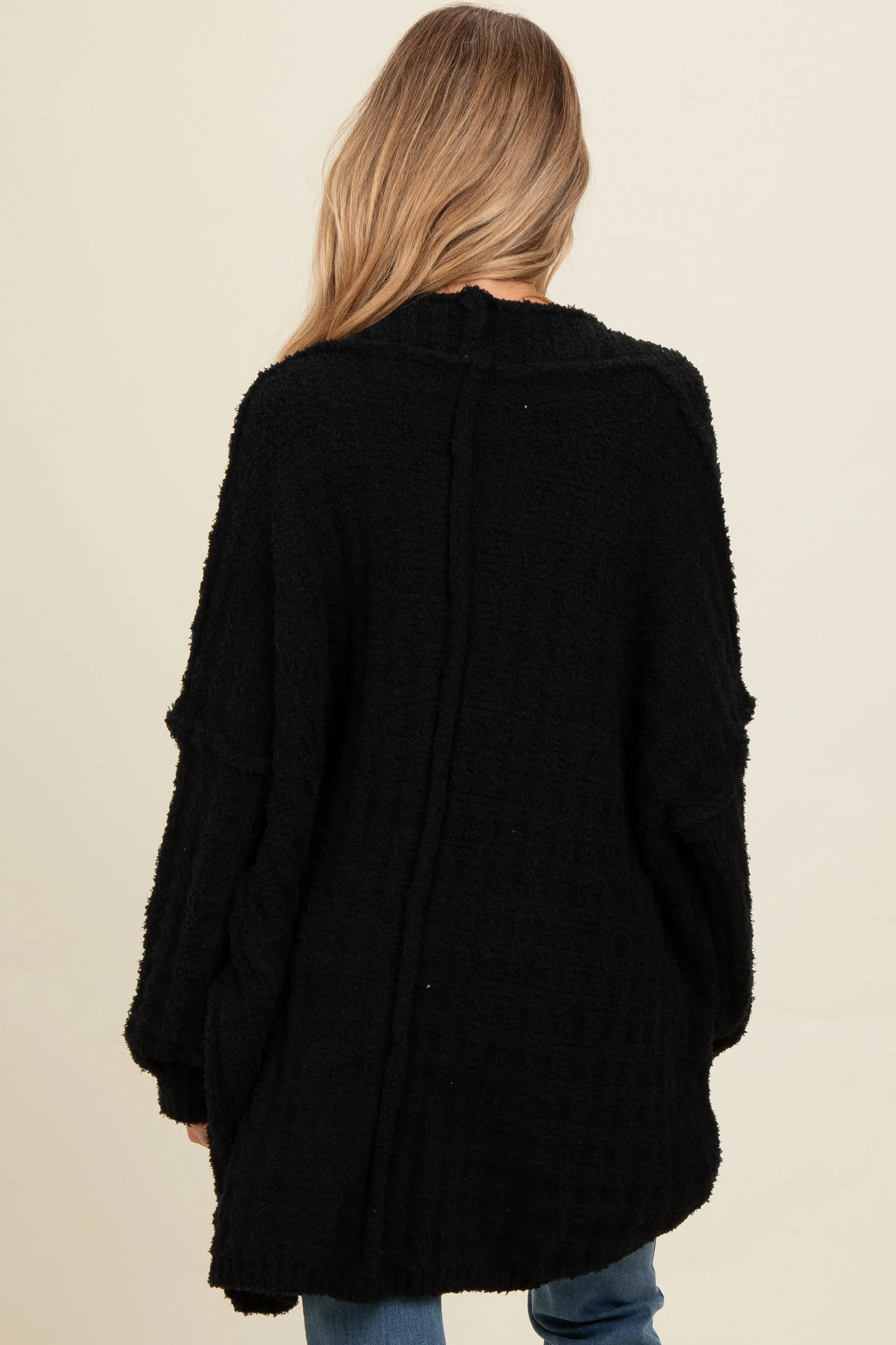 Black Chunky Knit Dolman Maternity Cardigan sold by Pinkblush product image thumbnail 3