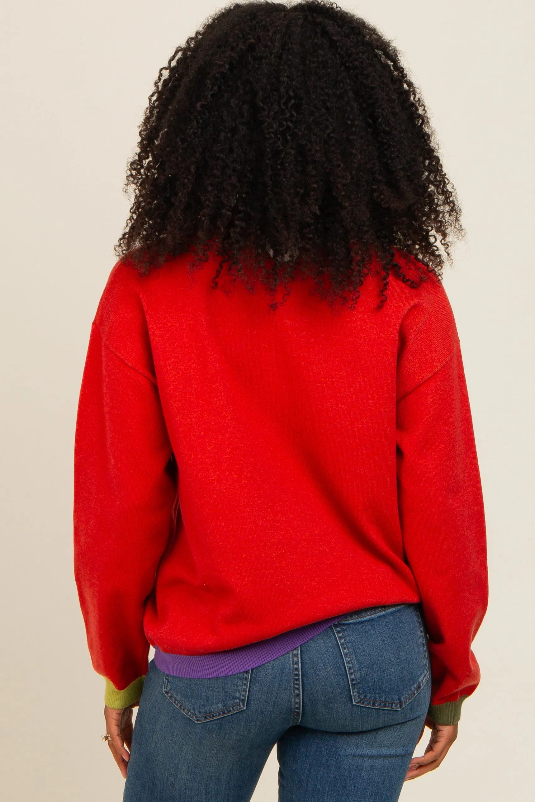 Rust Colorblock Trim Sweater sold by Pinkblush product image thumbnail 3