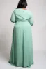 Mint Green Chiffon Plus Maxi Dress sold by Pinkblush