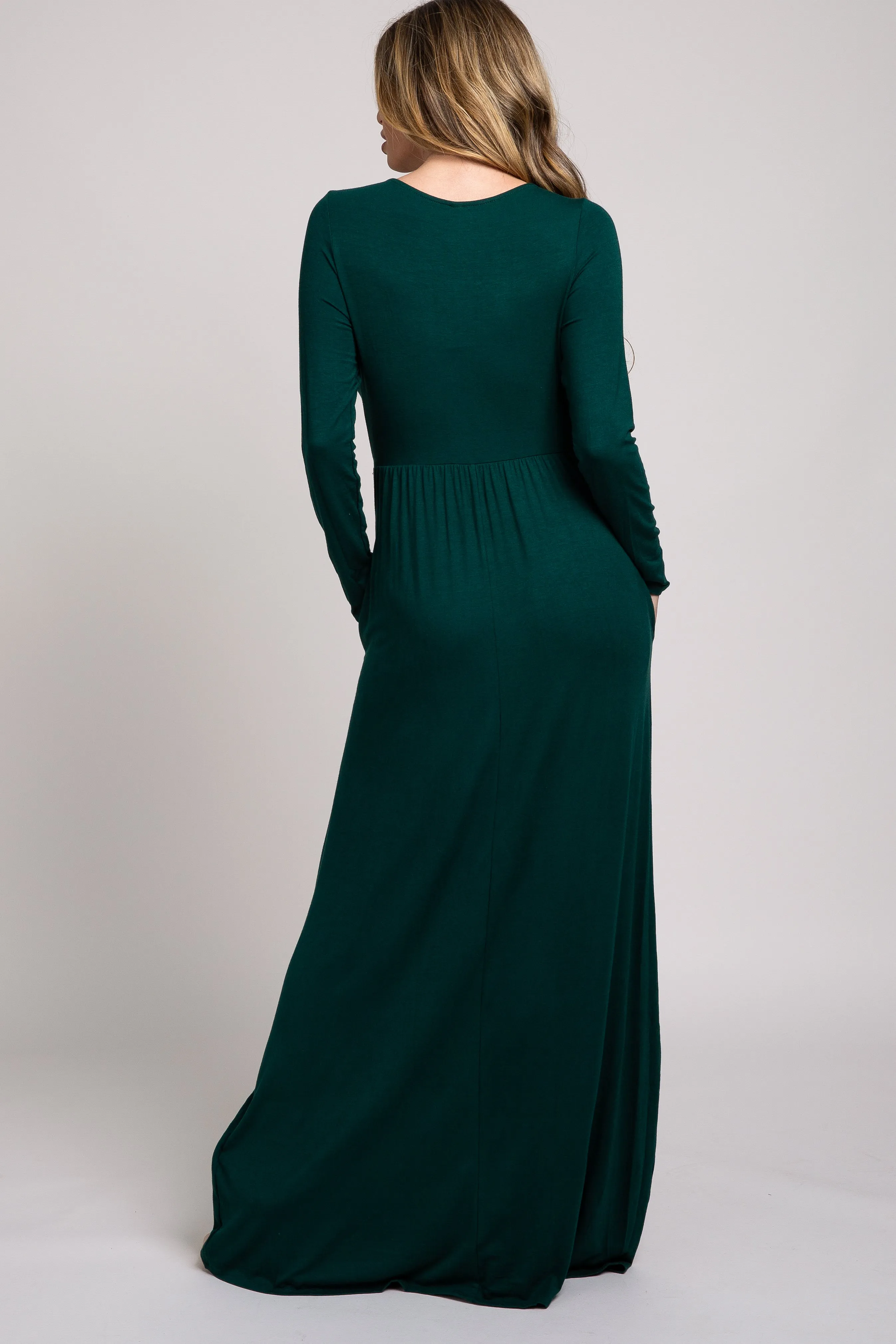Green Long Sleeve Maxi Dress sold by Pinkblush product image thumbnail 3