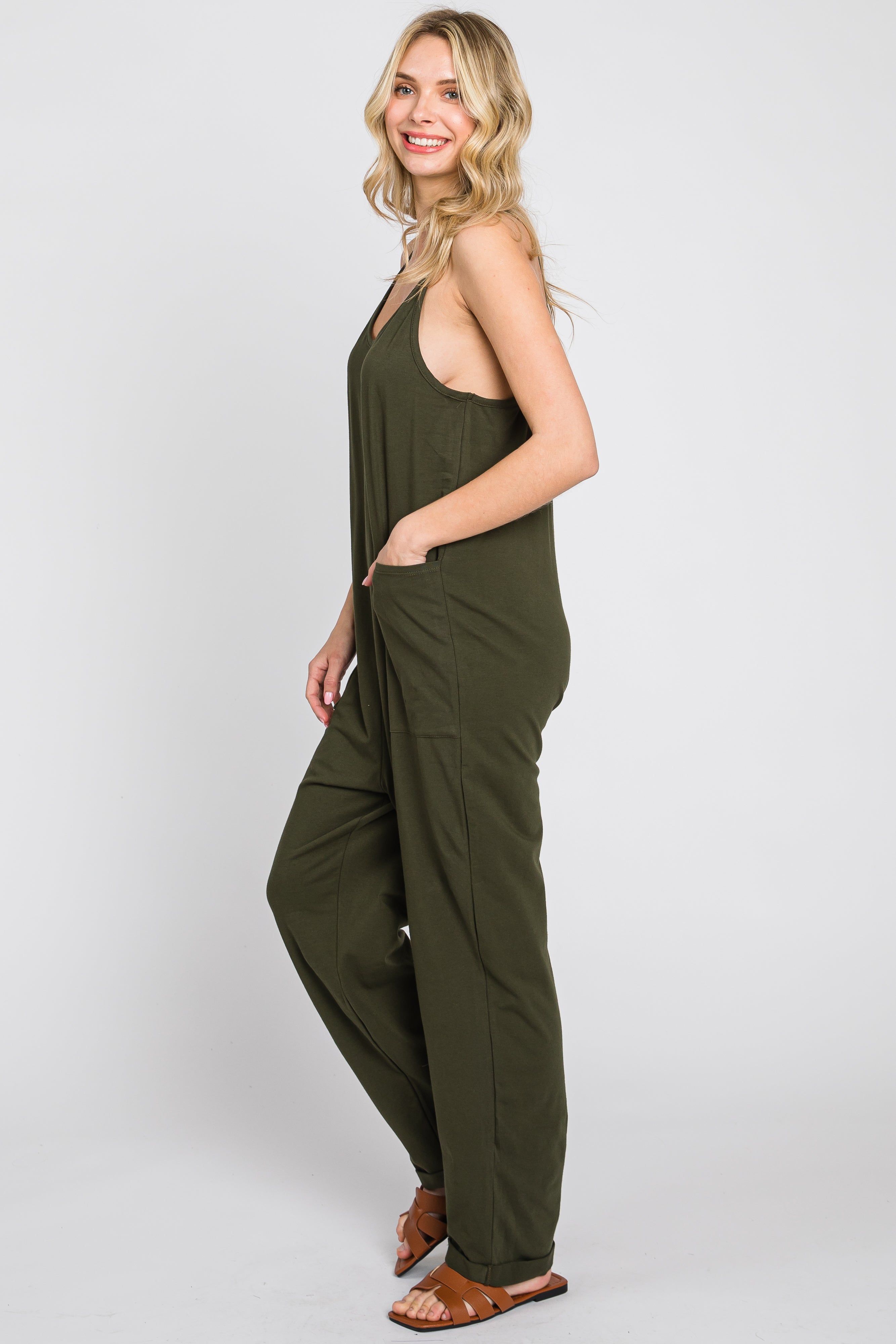 Green Front Pocket Jumpsuit sold by Pinkblush product image thumbnail 3
