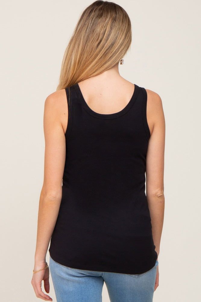 Black Maternity Tank Top sold by Pinkblush product image thumbnail 3