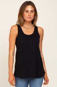 Black Maternity Tank Top sold by Pinkblush