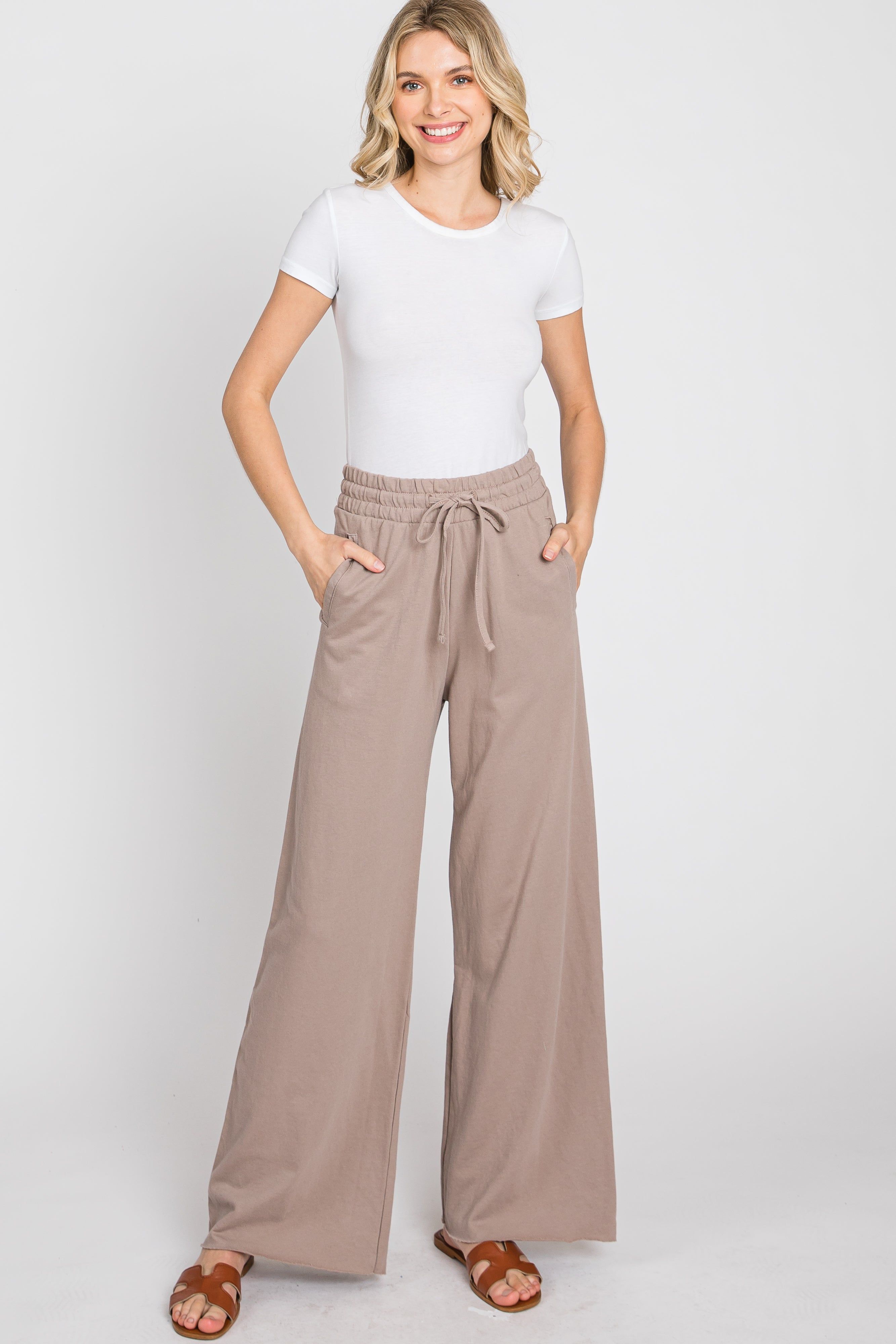 Mocha Smocked Waist Maternity Lounge Pants sold by Pinkblush product image thumbnail 6