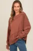 Brown Exposed Seam Dolman Sleeve Maternity Sweatshirt sold by Pinkblush