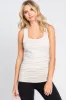 Cream Square Neck Ruched Sides Top sold by Pinkblush