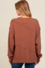 Brown Exposed Seam Dolman Sleeve Maternity Sweatshirt sold by Pinkblush