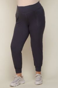 Charcoal Soft Knit Maternity Plus Jogger Pants sold by Pinkblush