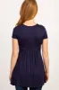 PinkBlush Navy Draped Front Nursing Top sold by Pinkblush