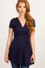 PinkBlush Navy Draped Front Nursing Top sold by Pinkblush