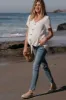 Blue Distressed Maternity Skinny Jeans sold by Pinkblush