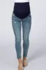Blue Distressed Maternity Skinny Jeans sold by Pinkblush