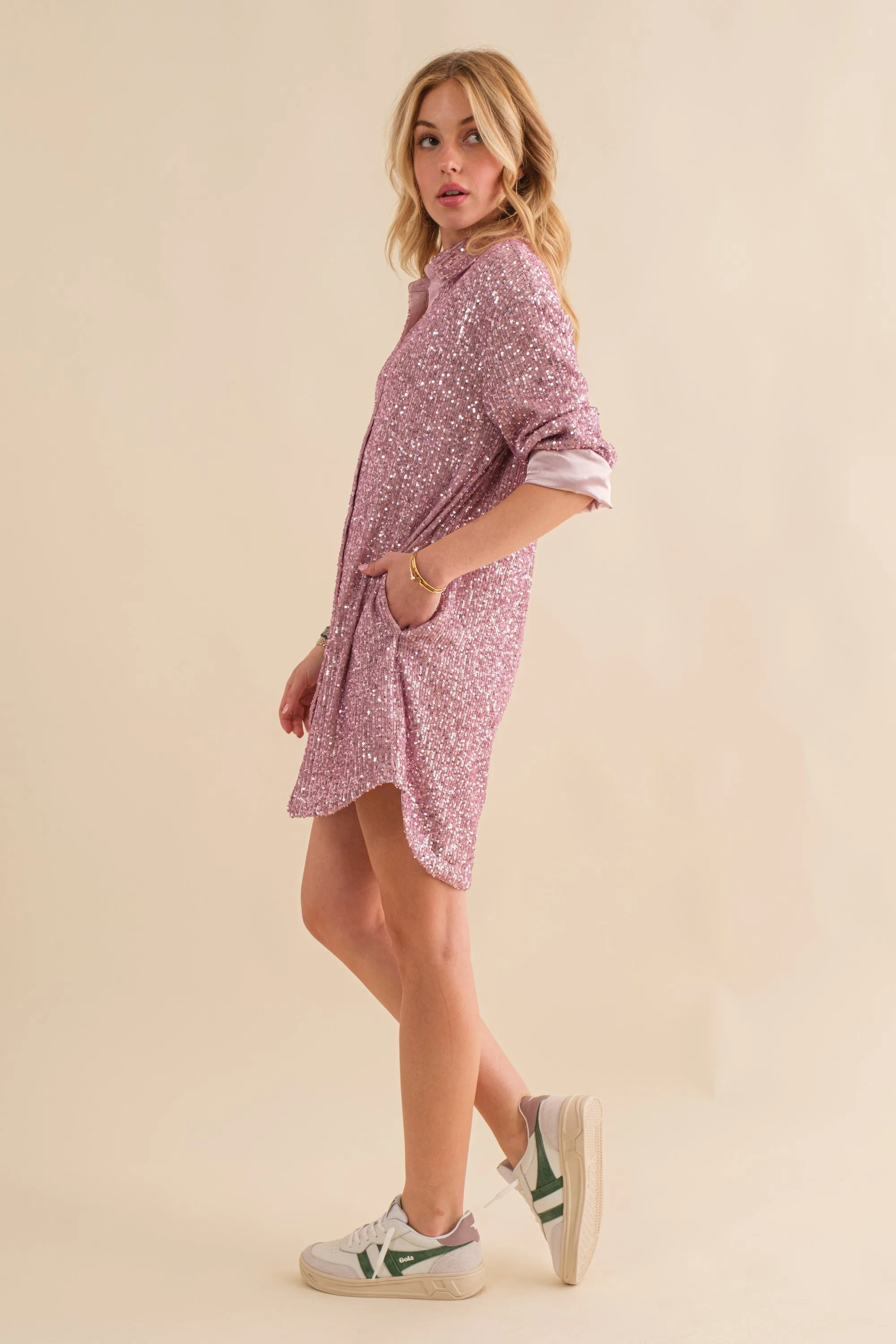 Pink Button-Down Dress sold by Pinkblush product image thumbnail 2