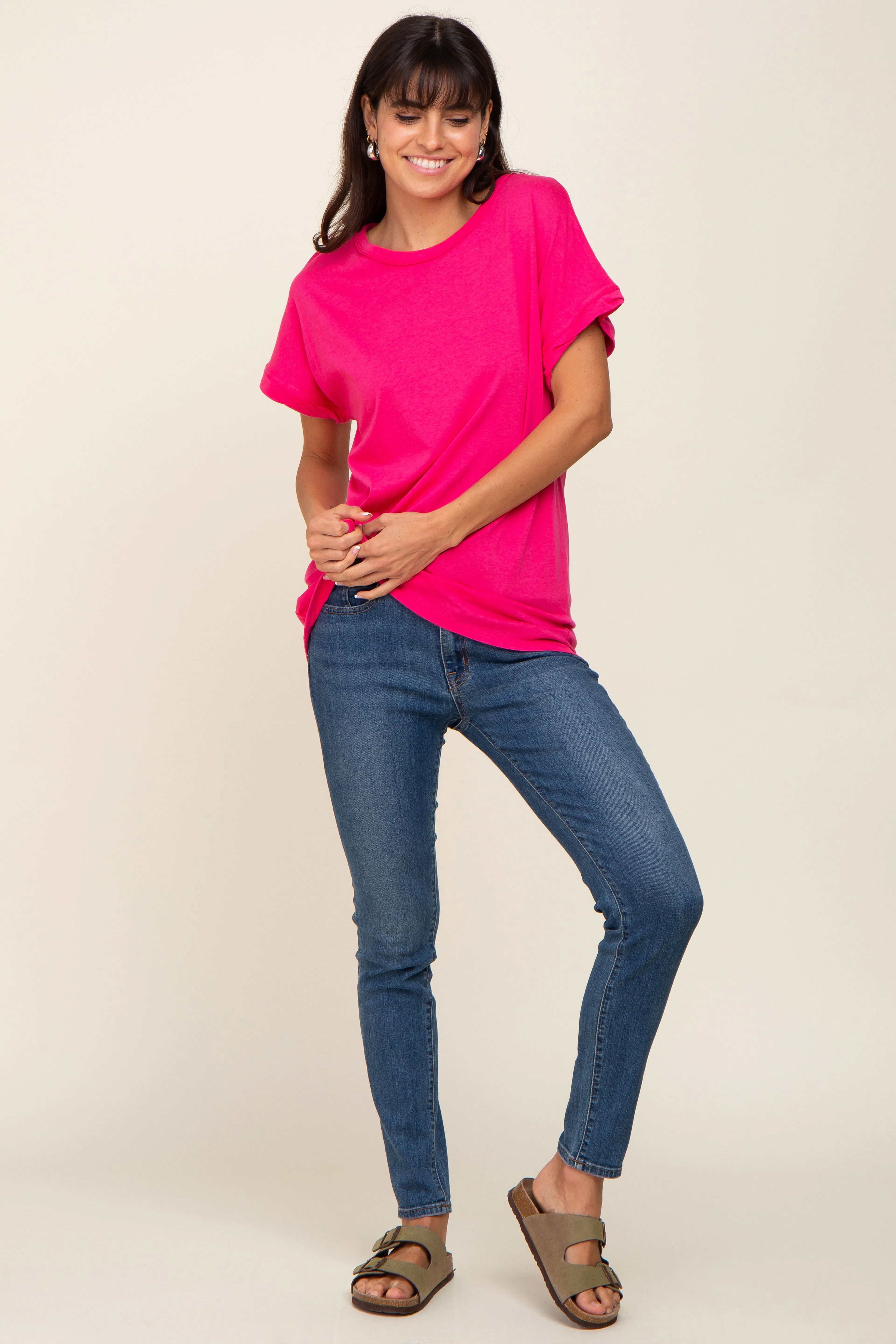 Fuchsia Short Sleeve Top sold by Pinkblush product image thumbnail 4