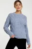 Blue Cable Knit Maternity Sweater sold by Pinkblush