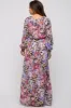Mauve Floral Chiffon Wrap Front V-Neck Long Sleeve Maternity Maxi Dress sold by Pinkblush