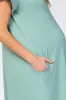 Light Olive Side Slit Maternity Maxi Dress sold by Pinkblush