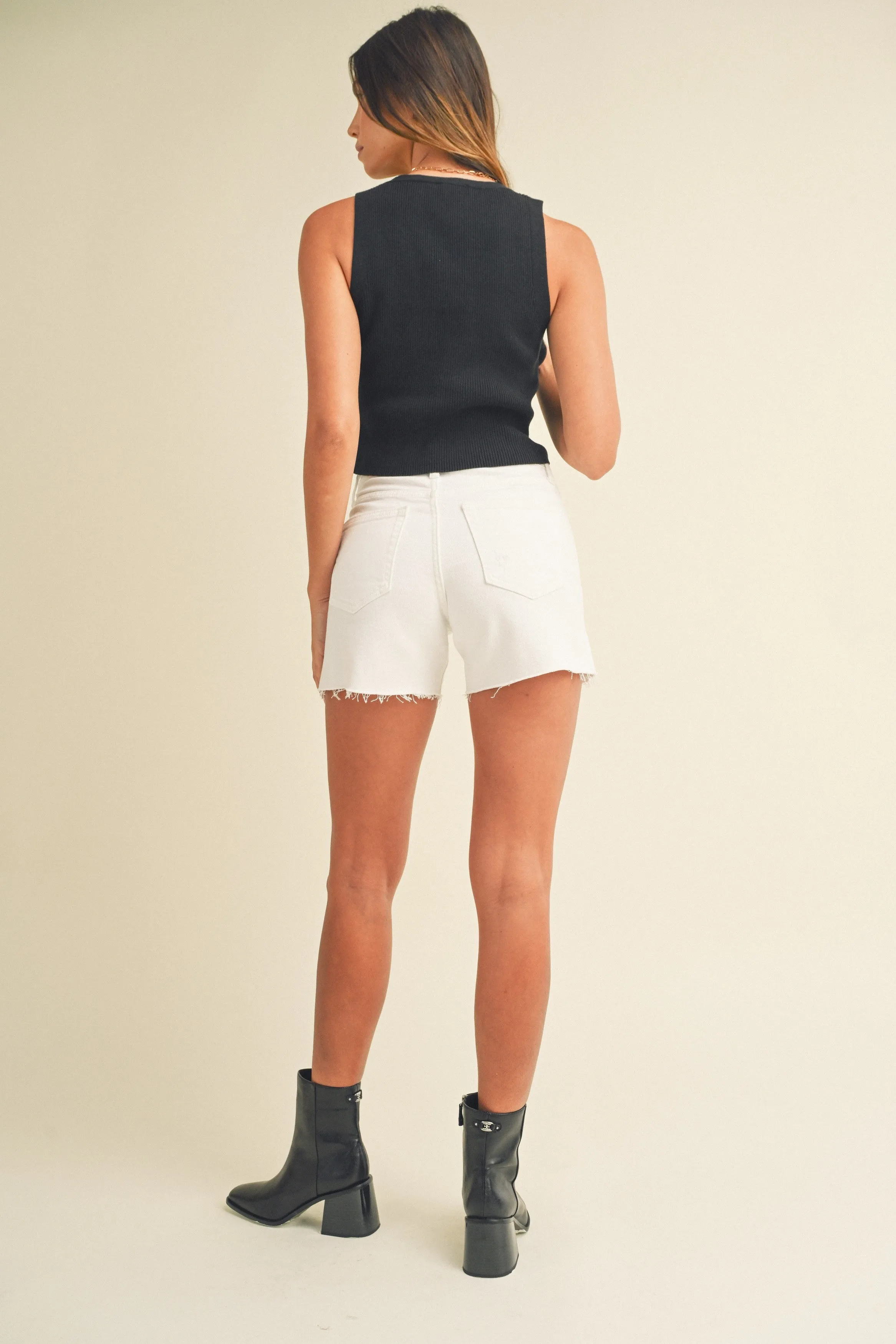 White Side Slit Short sold by Pinkblush product image thumbnail 3