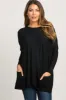 Black Pocketed Dolman Sleeve Top sold by Pinkblush