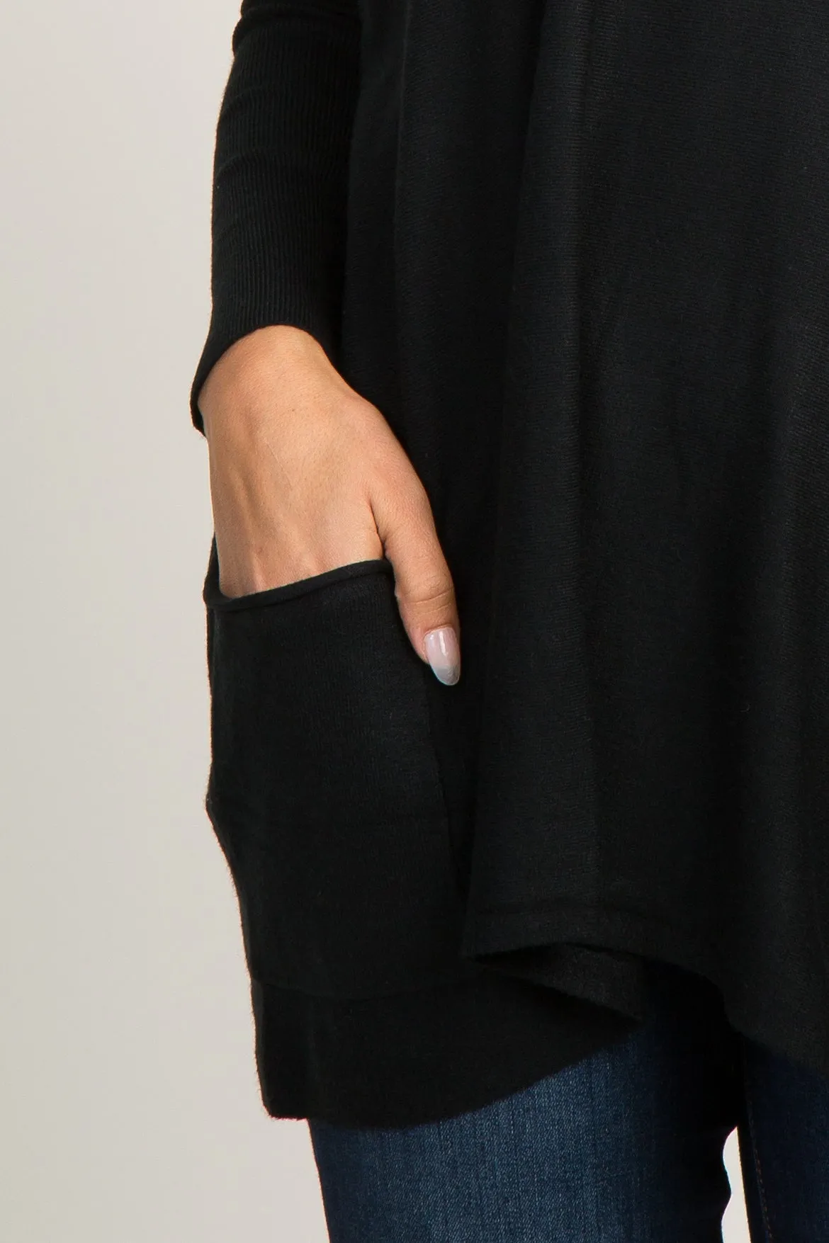 Black Pocketed Dolman Sleeve Top sold by Pinkblush product image thumbnail 3