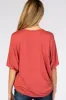 Rust Button Front Maternity Tunic sold by Pinkblush