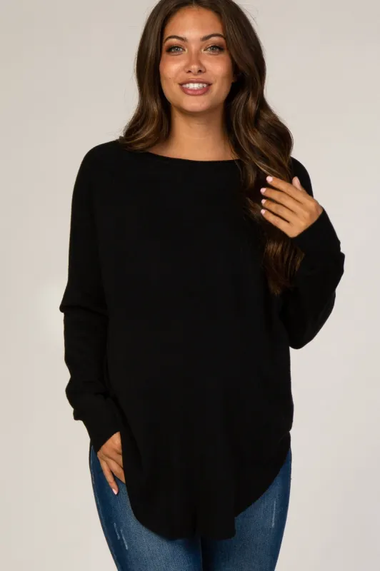 Black Soft Maternity Sweater sold by Pinkblush